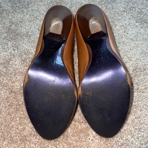 Donald J. Pliner Vachetta Ivy-35 Bootie Ankle Boots Tan Leather Block Heel Sz 9 - Picture 7 of 12